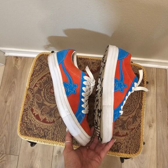 Converse Golf Le Fleur One Star W8.5 / M10.5 Red Blue Suede Sneakers - Picture 4 of 8